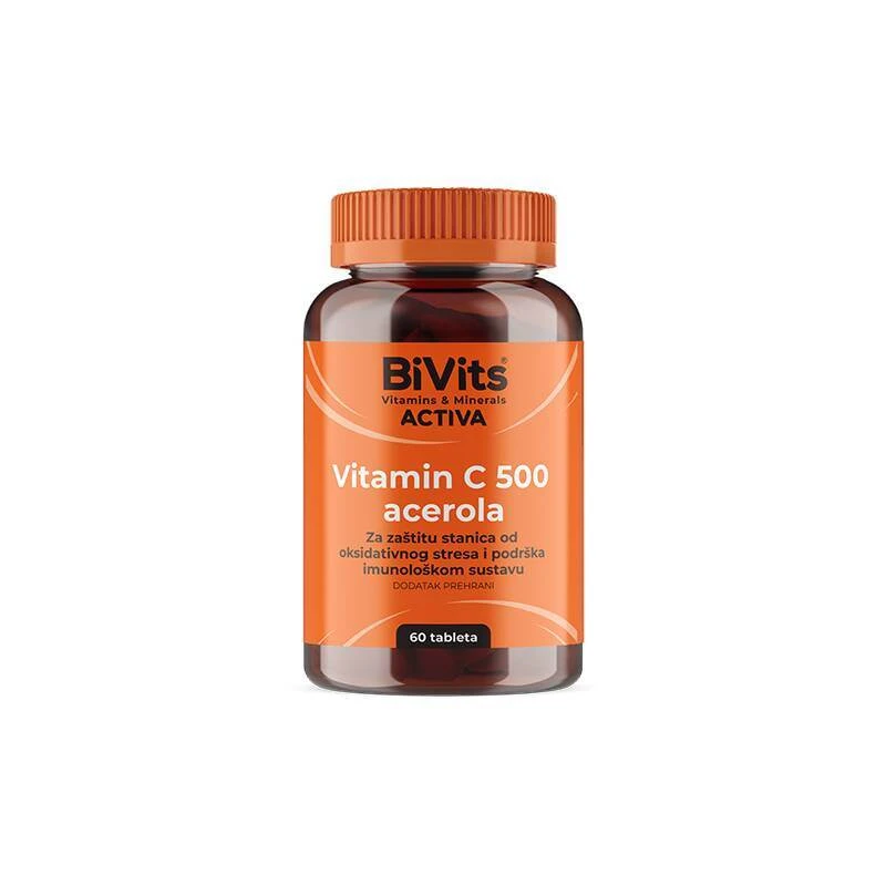 Bivits activa vitamin c 500 acerola tbl 60 kom