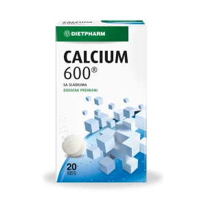 Dietpharm calcium 600 šumeće tablete 20 kom