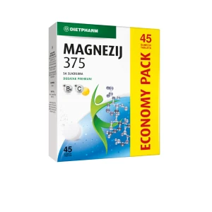 Dietpharm magnezij 375 šumeće tablete 45 kom