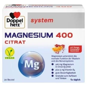 Doppelherz system magnezij 400 citrat vrećice a20