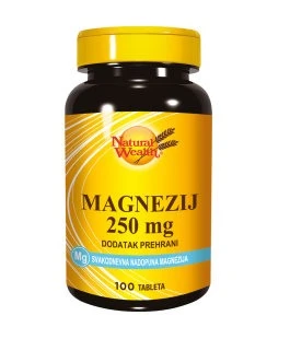 Natural wealth magnezij 250 mg 100 tableta