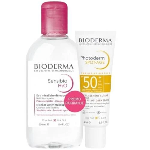 Bioderma photoderm spot-age krema spf50+ 40ml+ bioderma sensibio h20 250ml promo