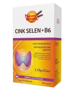 NATURAL WEALTH Cink Selen + B6, 60 kapsula