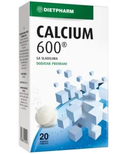 Dietpharm Calcium 600 šumeće tablete kalcij, dodatak prehrani