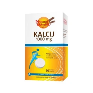 Natural wealth kalcij 1000mg 20 šumećih tableta